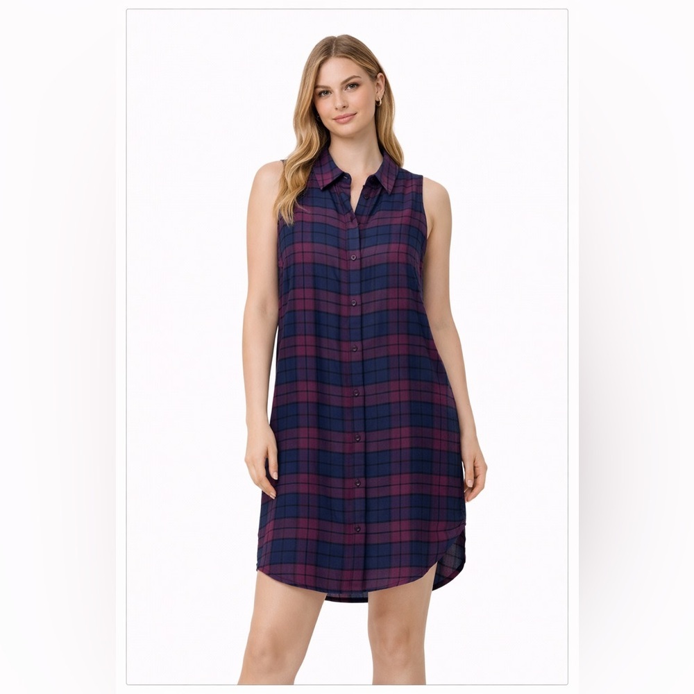💜 NWOT! Plaid Petal Dress
